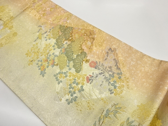 JAPANESE FUKURO OBI / WOVEN CRANE
